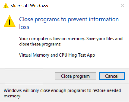 Out of memory.
