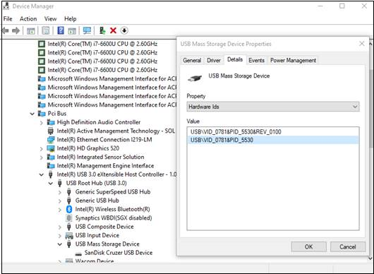 Look up vendor or product ID