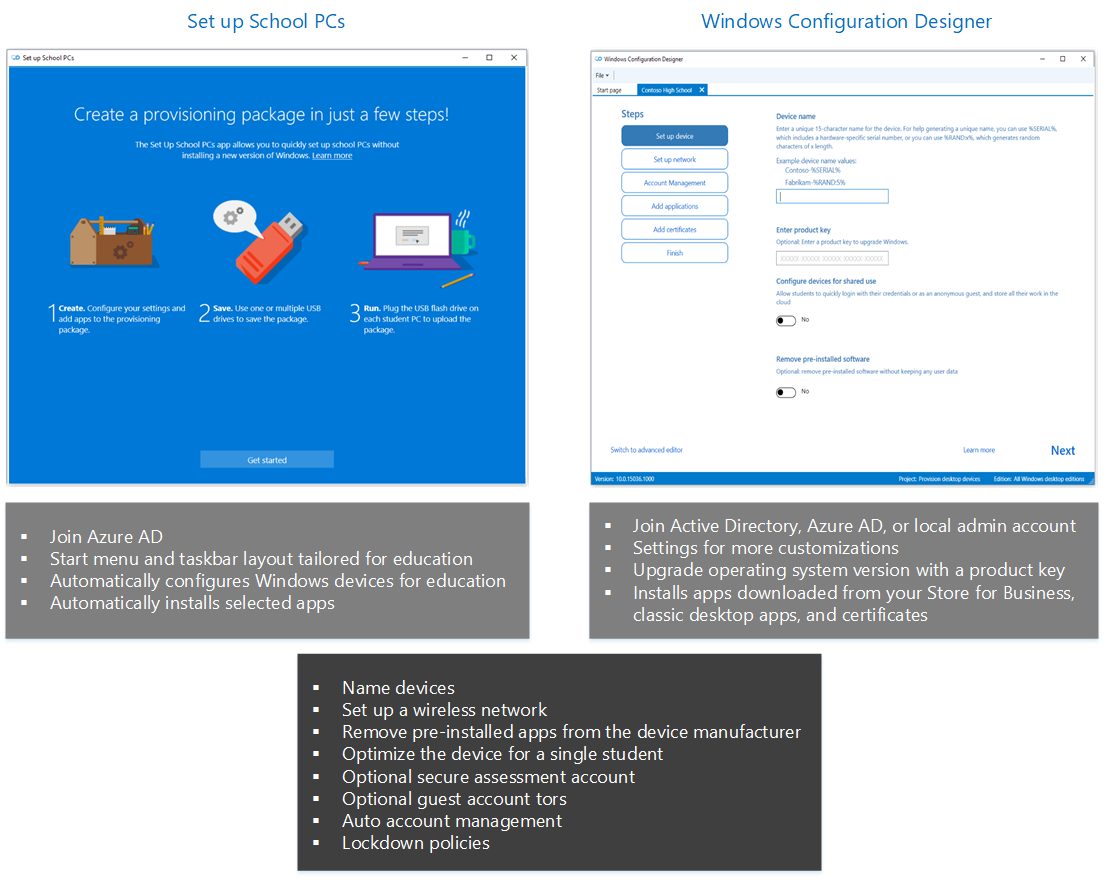 Which tool to use to set up Windows 10