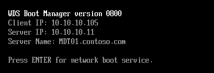 The initial PXE boot process