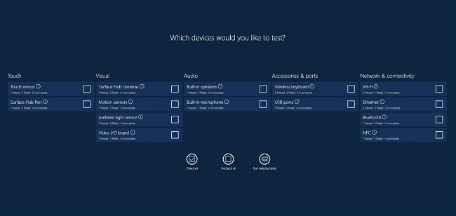 Screenshot of  Test Results