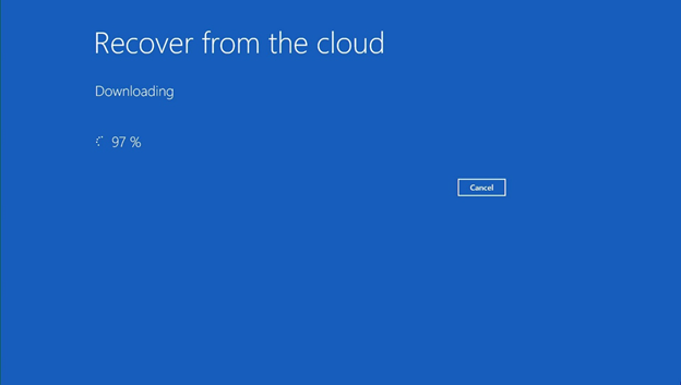 Screenshot of Downloading