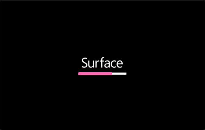 Surface Trackpad firmware with gray progress bar