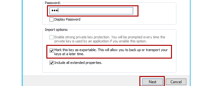 Enter password window