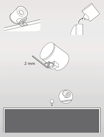 Unplug the old camera from the unit. If needed, use the allen wrench to adjust the new camera. Plug the new camera into the unit.