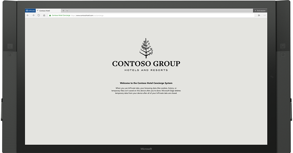 Public browsing Microsoft Edge kiosk mode on a single-app kiosk device