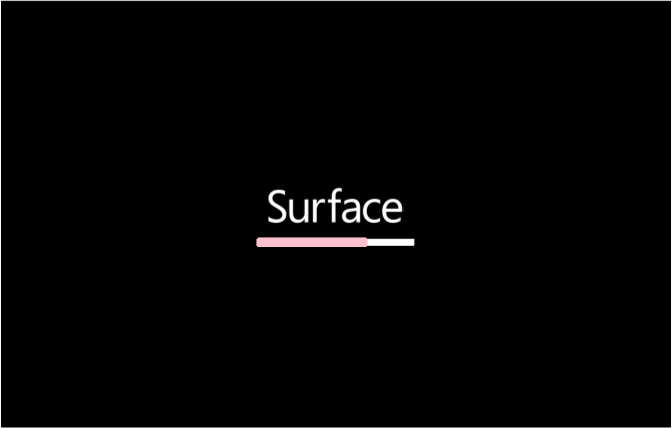 Surface ISH firmware with pink progress bar