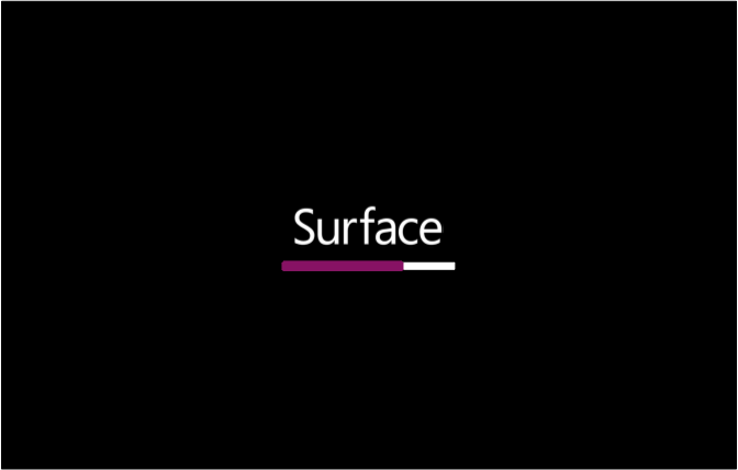 Surface TPM firmware with light purple progress bar