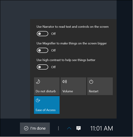 Image showing Quick Action center on Surface Hub