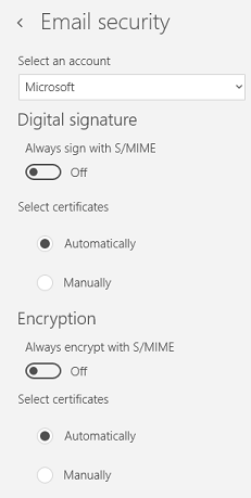 email security settings