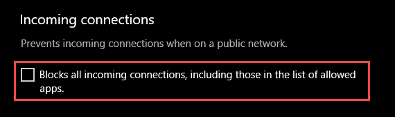 Incoming connections.