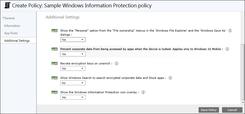 Microsoft Intune, Choose any additional, optional settings