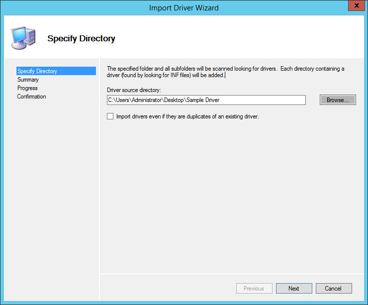Provide the location of your driver files