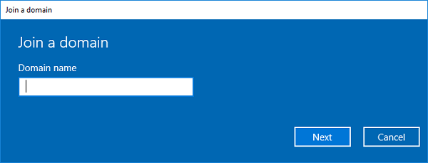 type in domain name.
