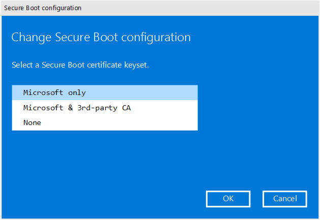 Configure Secure Boot