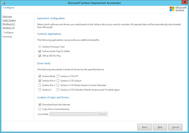 Firmware tool selection