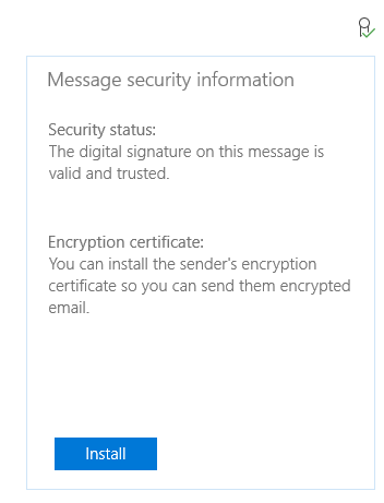 message security information