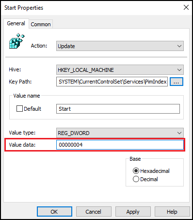 Startup Type is Disabled