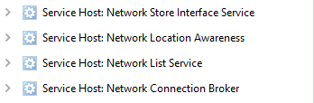 Running processes in Task Manager, version 1703
