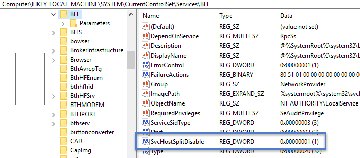 Example of a service that cannot be separated
