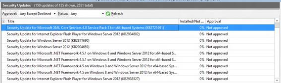 mdm update management screenshot