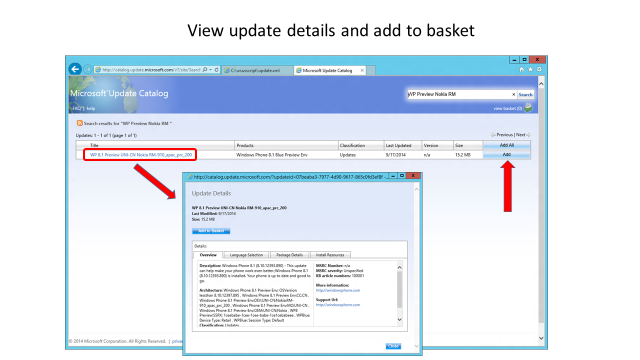 mdm device update management screenshot