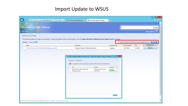 mdm device update management screenshot