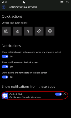 modern app notification