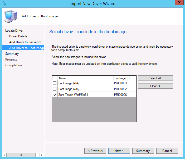 Add drivers to Windows PE