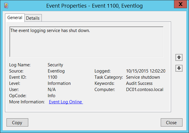 Event 1100 illustration