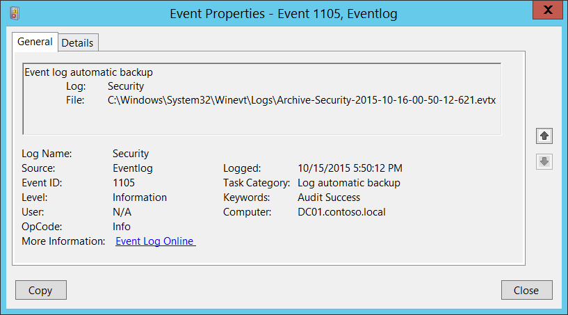 Event 1105 illustration