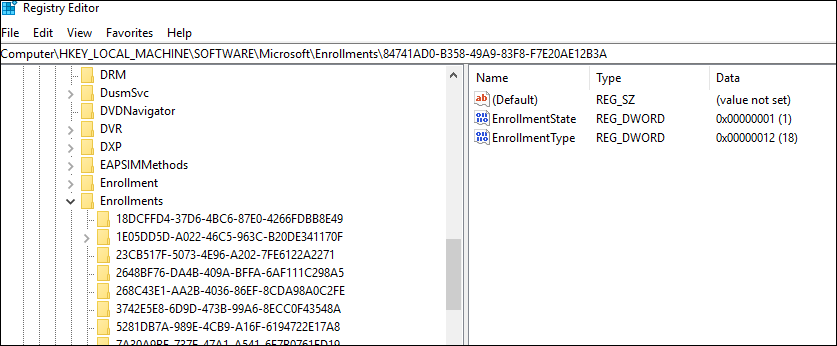 Manually deleted entries
