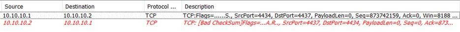 Screenshot of packet flag.