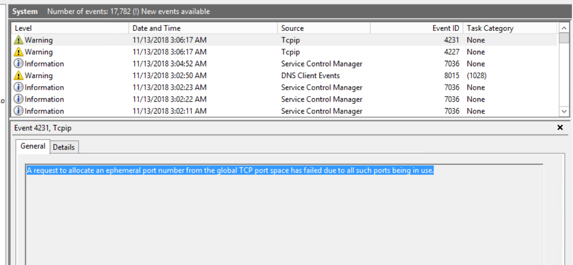 Screenshot of event id 4231 in Event Viewer