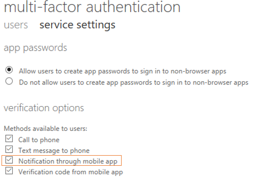 multi-factor authentication options