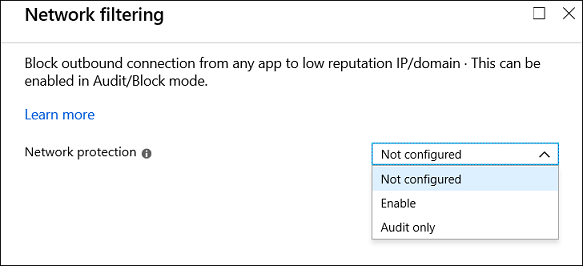 Enable network protection in Intune