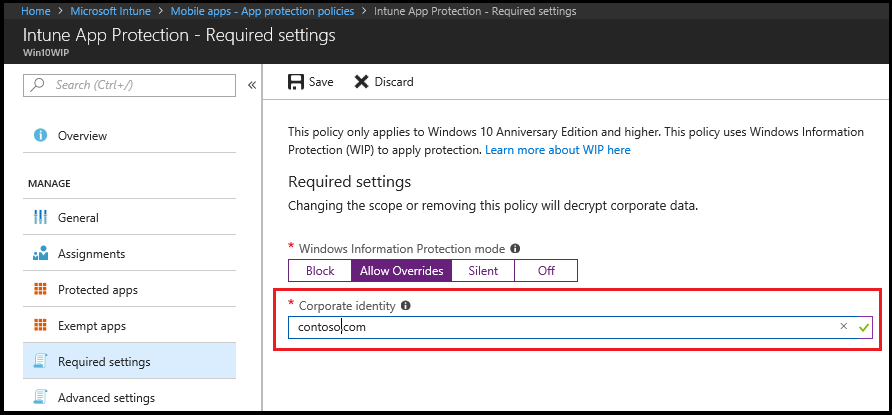 Microsoft Intune, Set your corporate identity for your organization