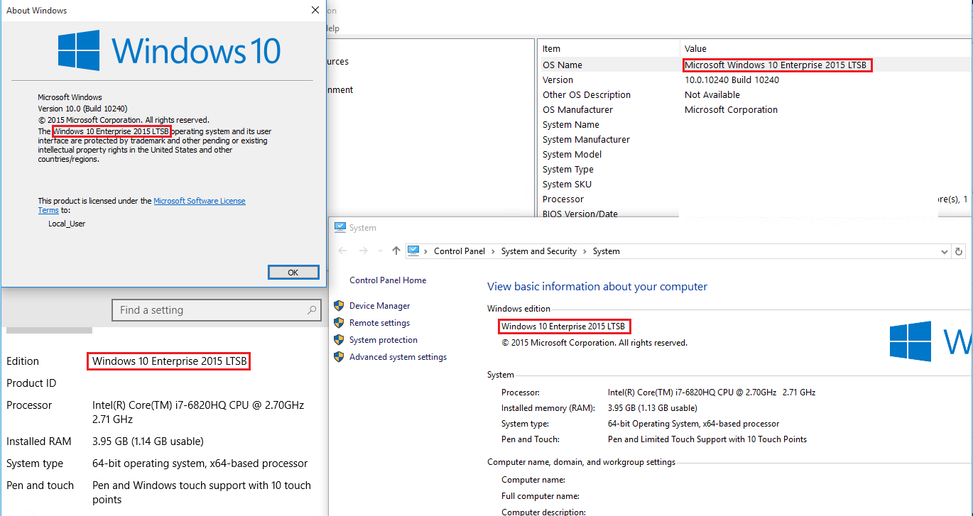 screenshot of the system properties window for a device running Windows 10