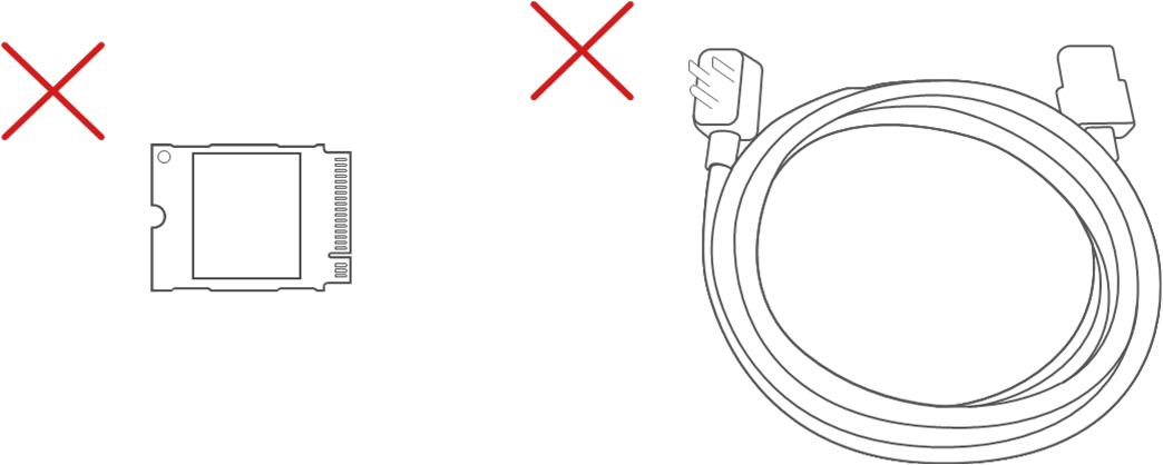 Remove the drive and the power cable. Do not pack them with the unit.