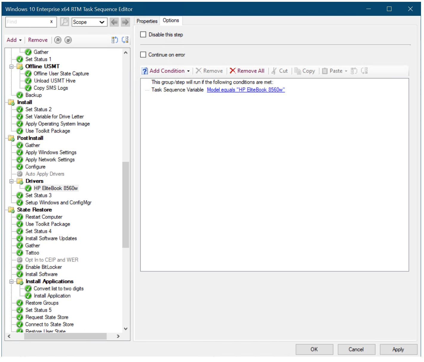 Driver package options