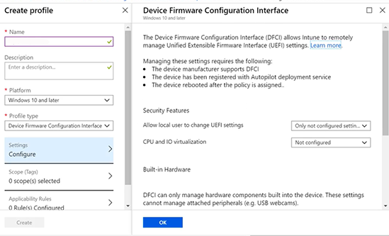 Create DFCI profile