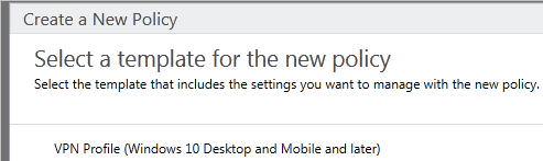 Intune VPN policy template