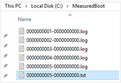 Windows Explorer window that shows the text file that TBSLogGenerator produces