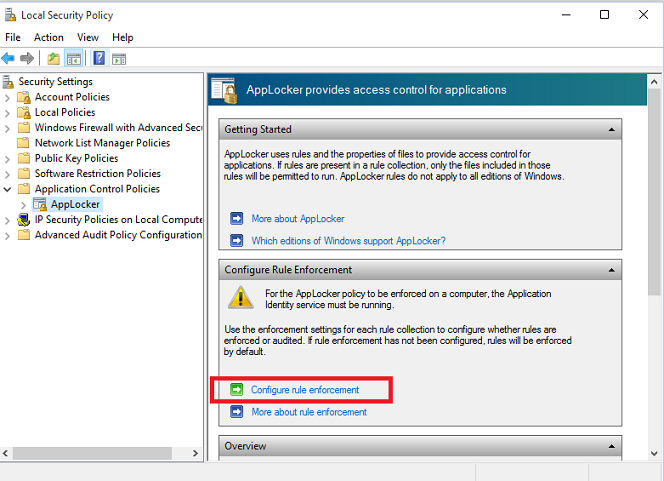 configure rule enforcement