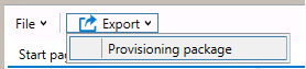 Export on top bar