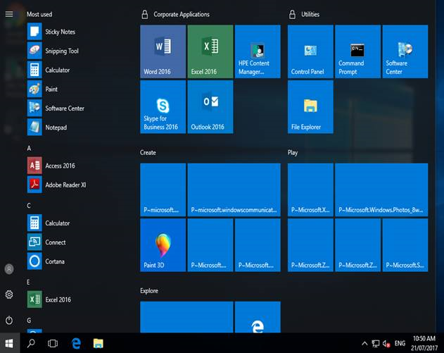 Example of blank tiles