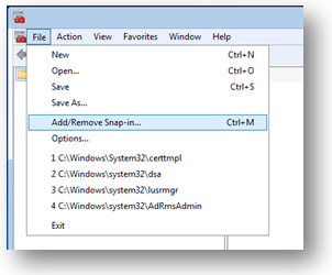Add or remove snap-in