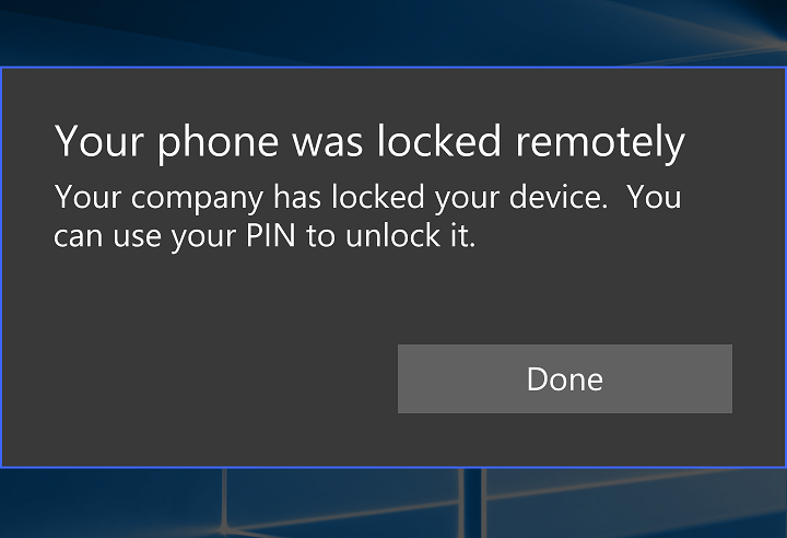 Phone unlock notification