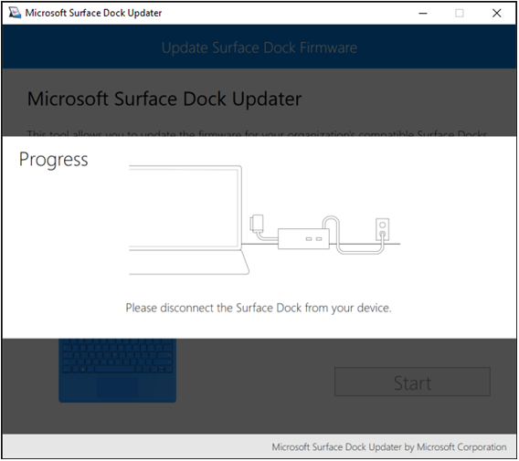 Disconnect and reconnect Surface Dock when prompted