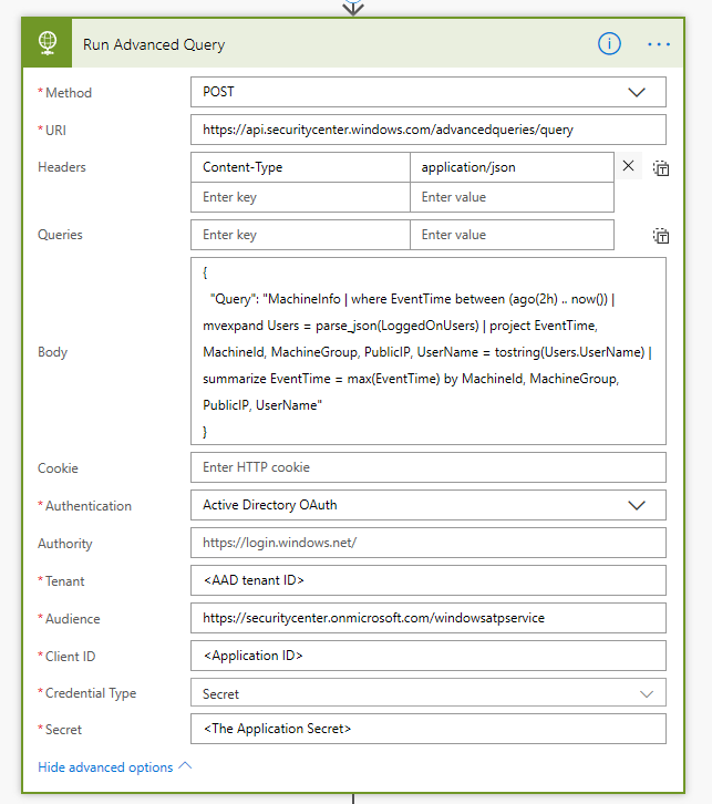 Image of MsFlow define action